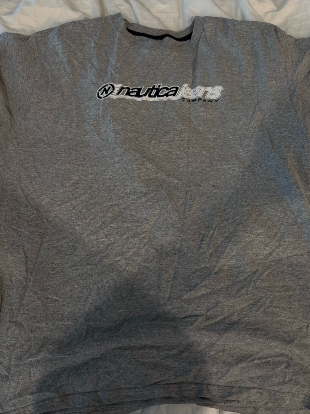 Nautica Gray Short-Sleeve Logo Tee
